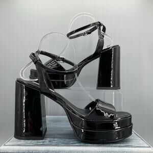 Steve Madden Women’s Wardo  Platform Sandals Black Size 10M